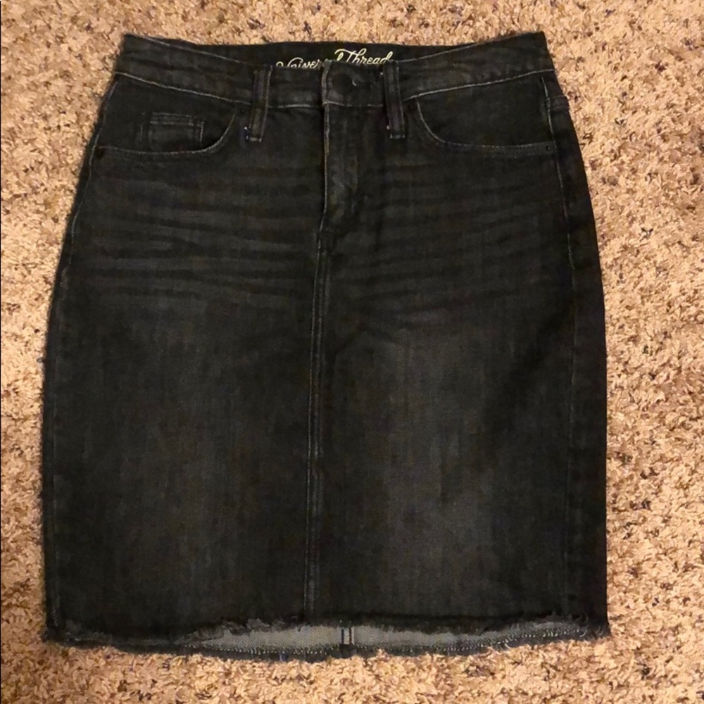 Universal Thread Size 2 Denim Black Mini Skirt